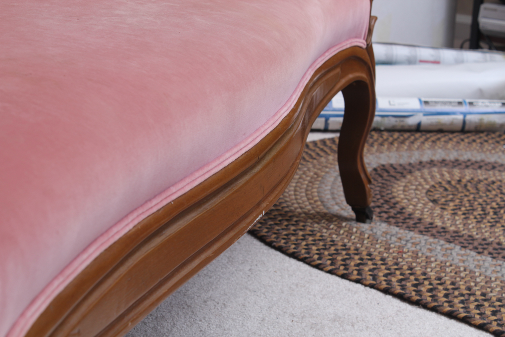 Velvet Reproduction Victorian Settee