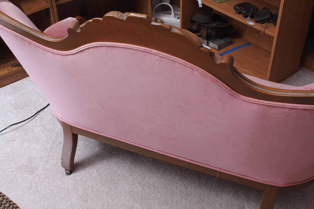 Velvet Reproduction Victorian Settee