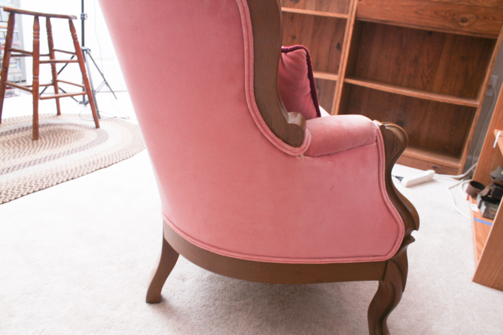 Velvet Reproduction Victorian Settee