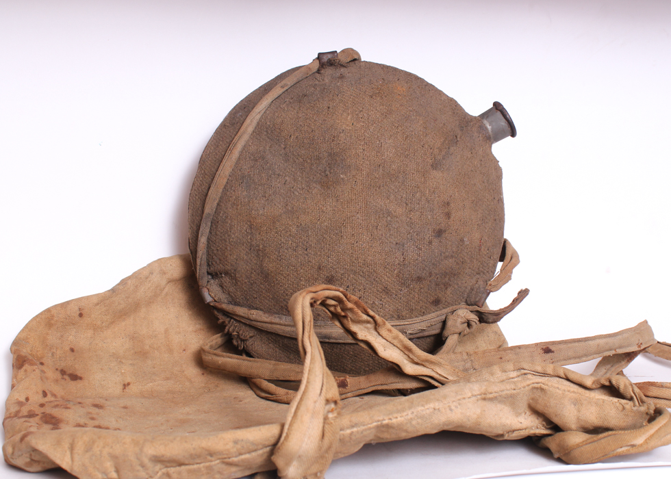 Civil War Union Canteen and Canvas Haversack