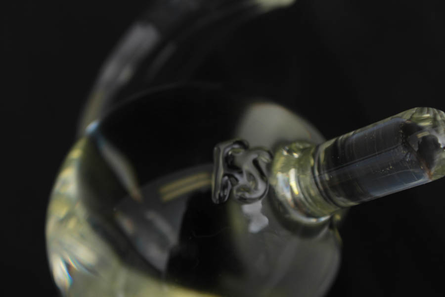 Hans Frabel Crystal Peach Sculpture