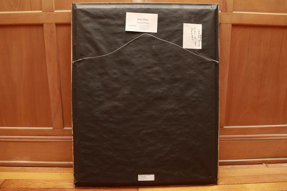 Irene Wiley "Girl in the Flowers" Painting