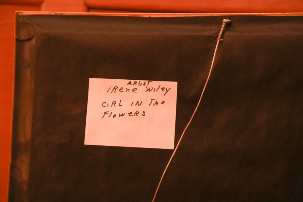 Irene Wiley "Girl in the Flowers" Painting