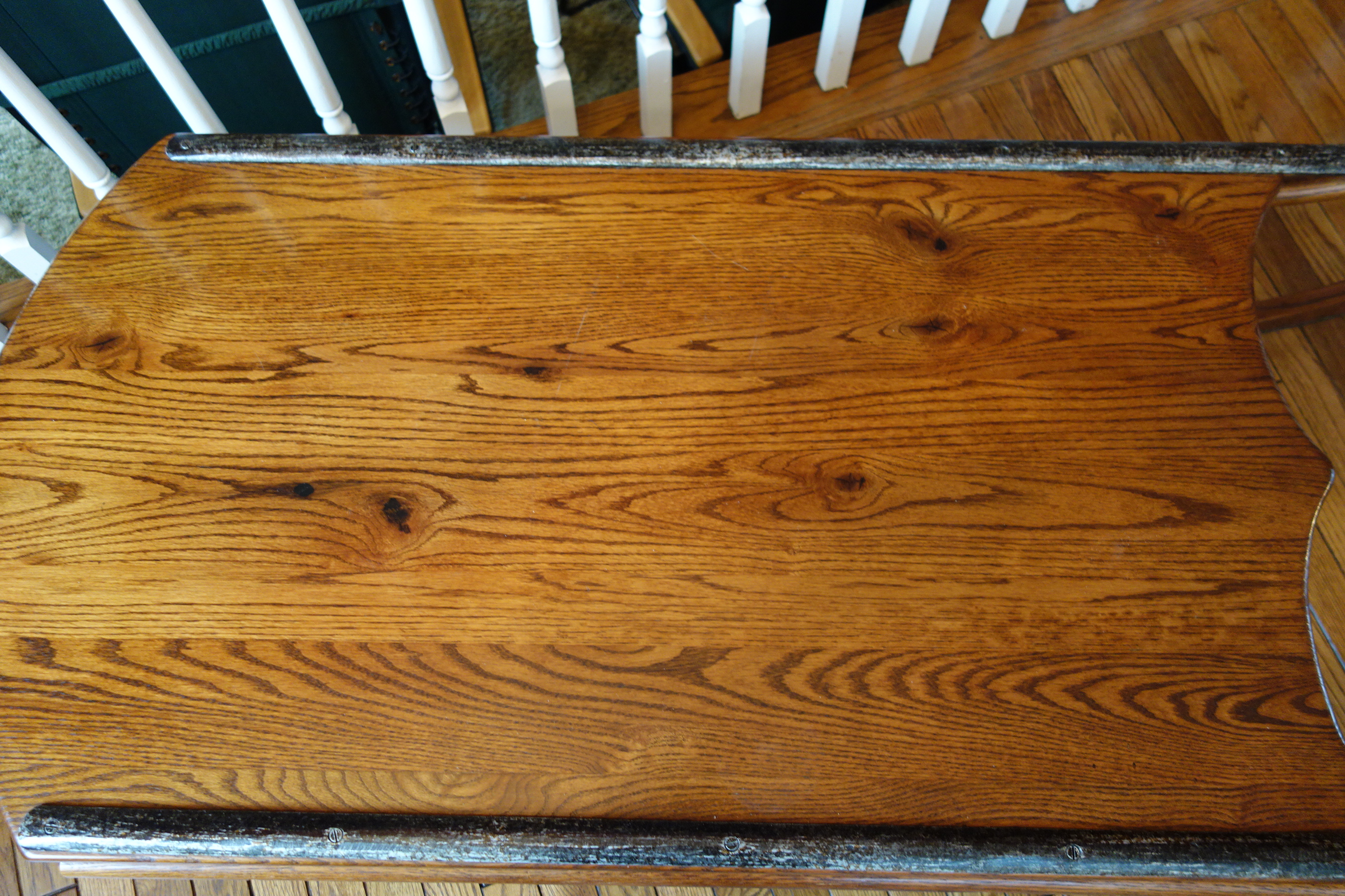 Rare Vintage Tell City Chair Co. Oak Sleigh Table