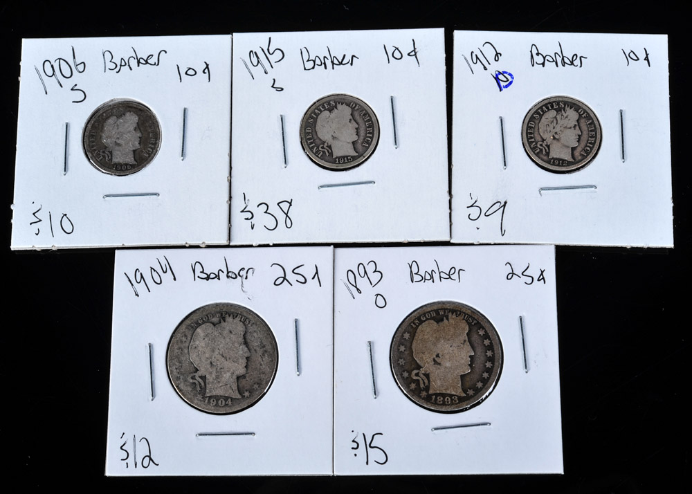 Collection of Barber Coins
