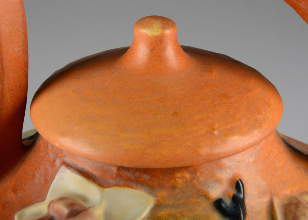 Roseville Brown "Magnolia" Teapot