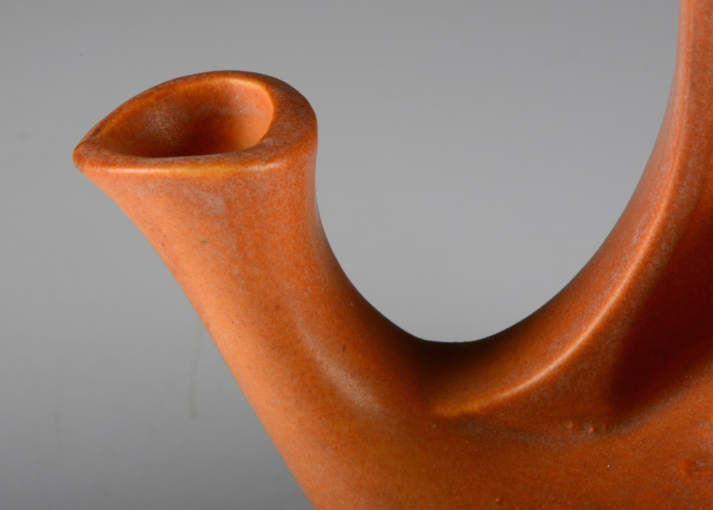 Roseville Brown "Magnolia" Teapot