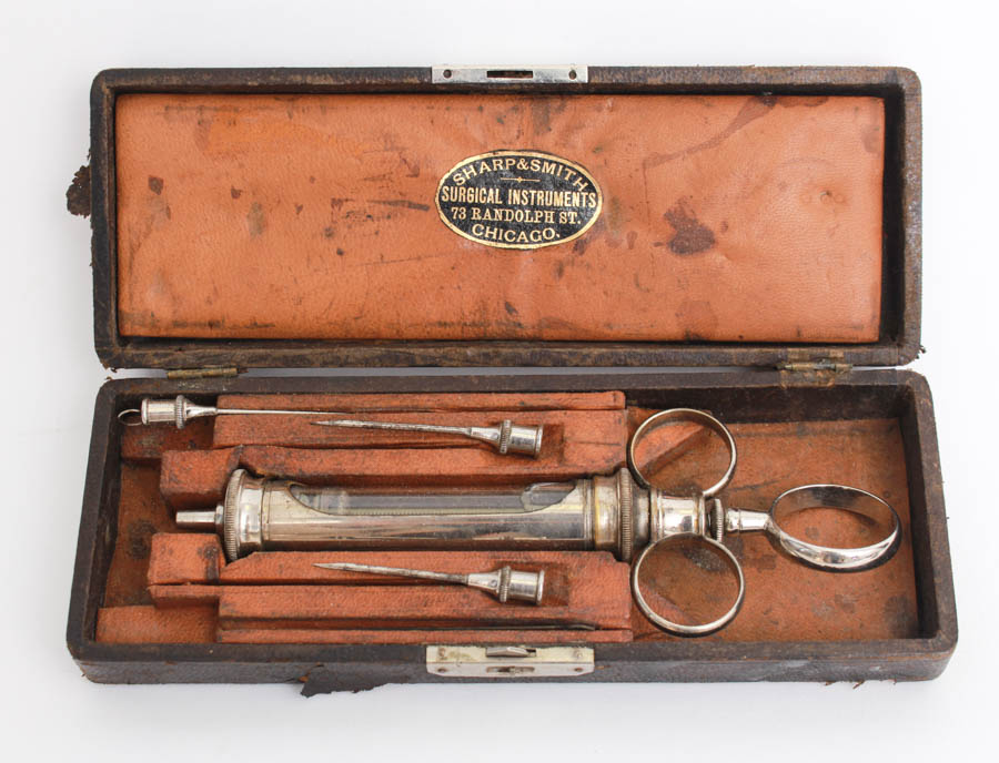Antique Syringe and Razor