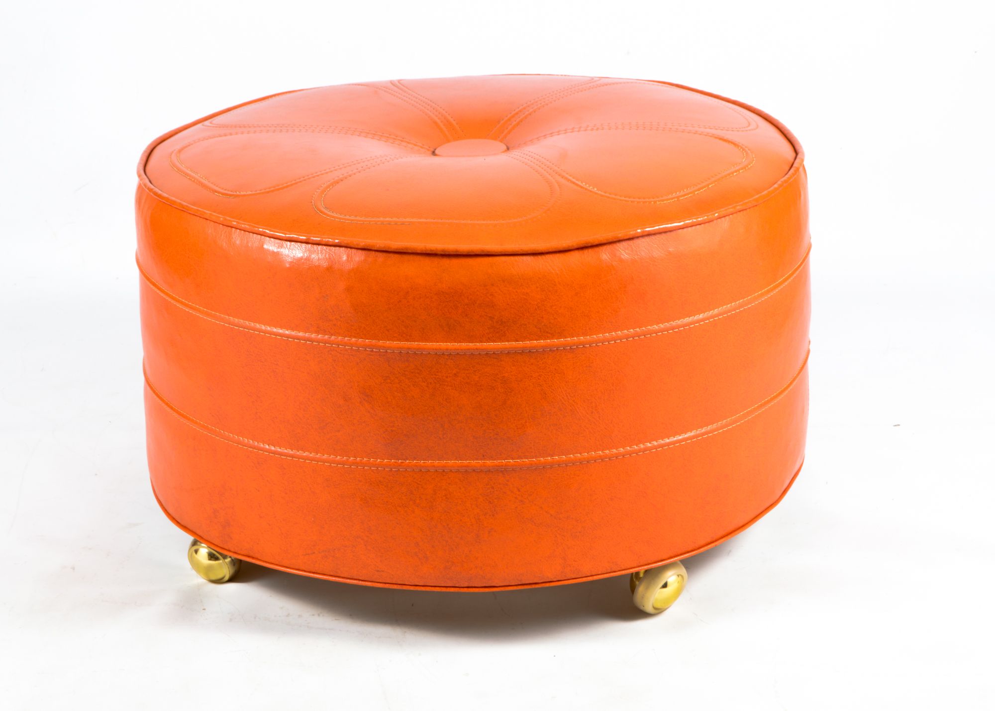 Vintage Orange Hassock