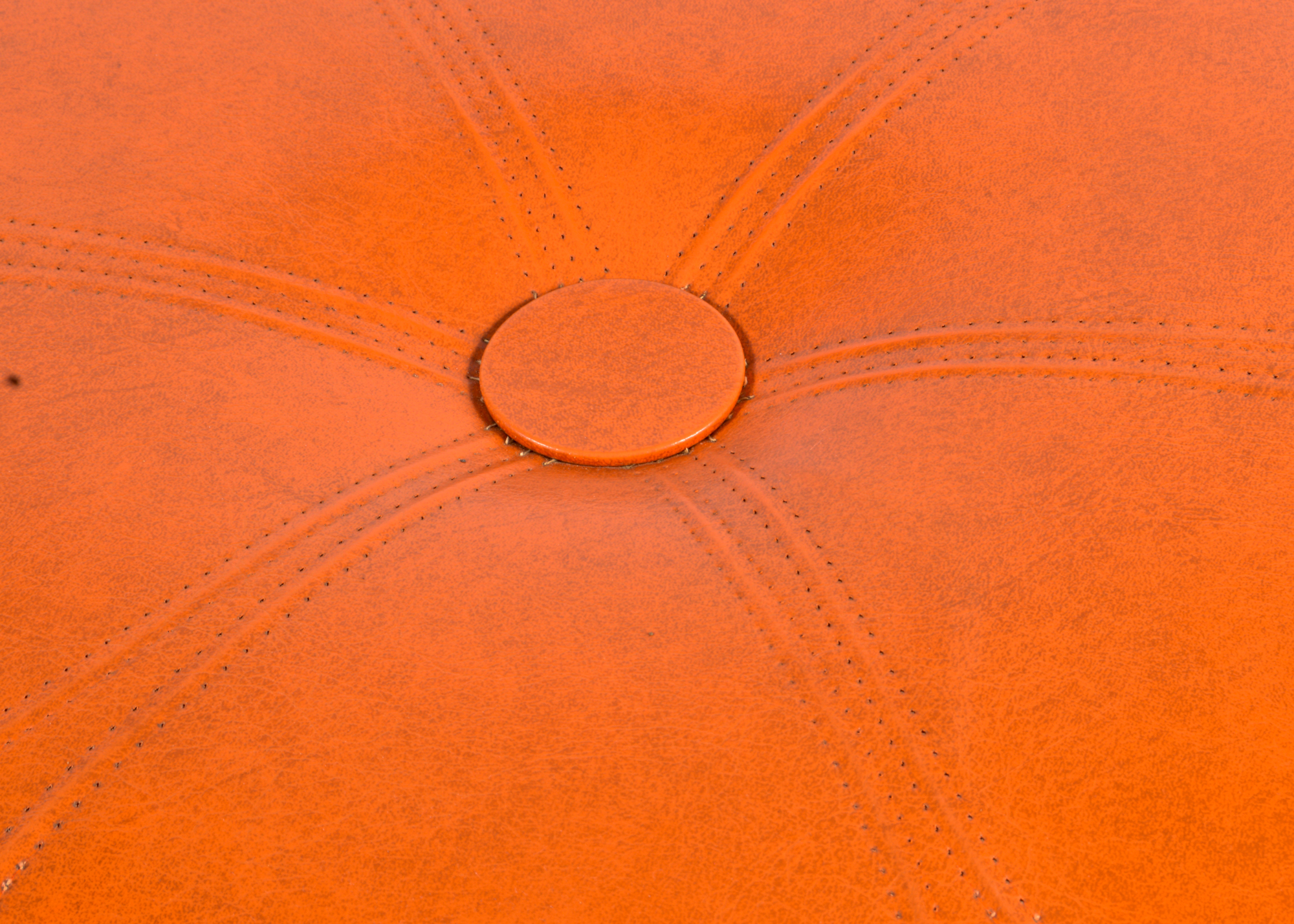 Vintage Orange Hassock