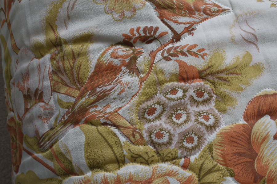 Floral Bedspread and Matching Floor Length Curtains