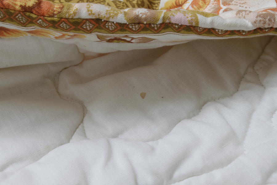 Floral Bedspread and Matching Floor Length Curtains