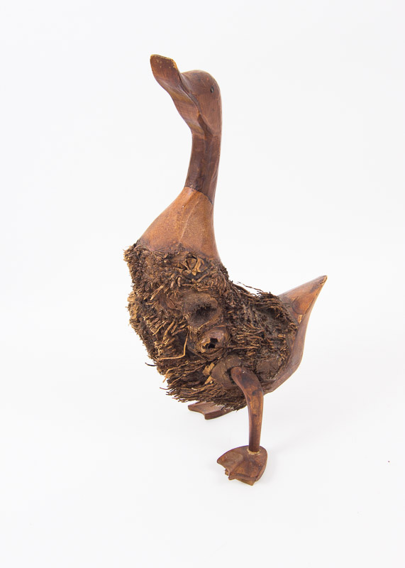 Vintage Burl Wood Duck Carving