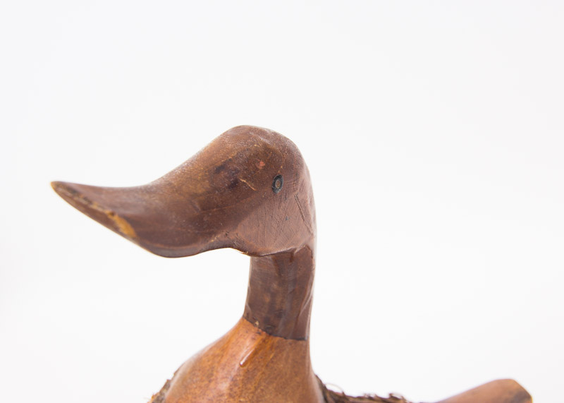 Vintage Burl Wood Duck Carving