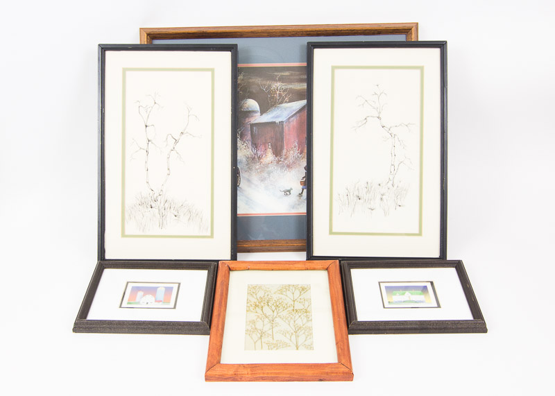 Signed Al Koenig Lithograph and Other Art