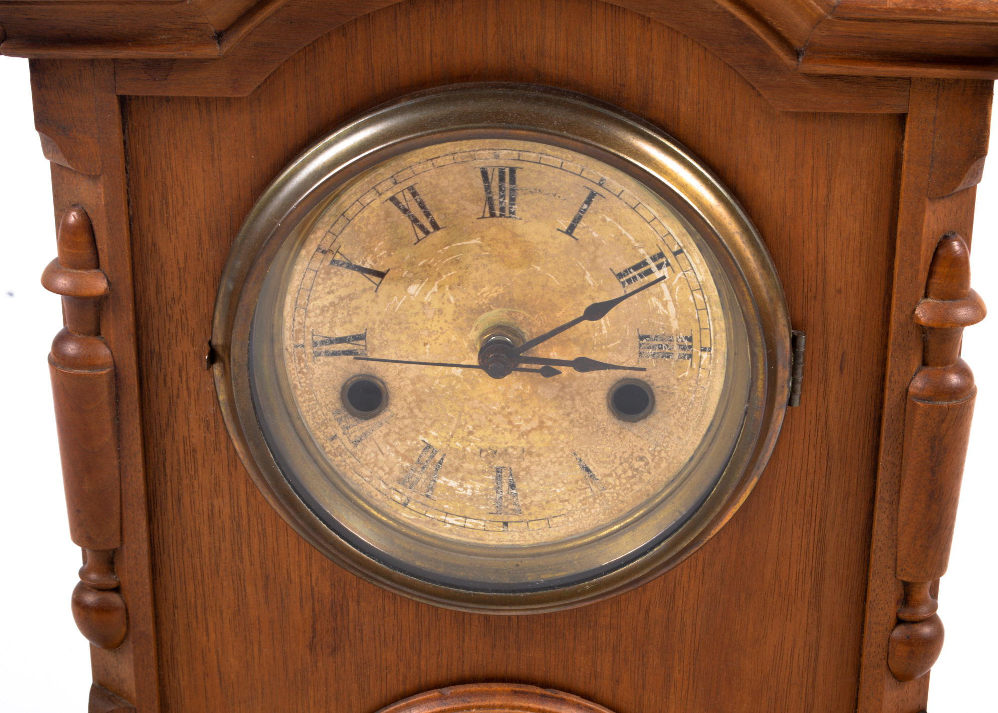 Updated Antique Oak Mantle Clock