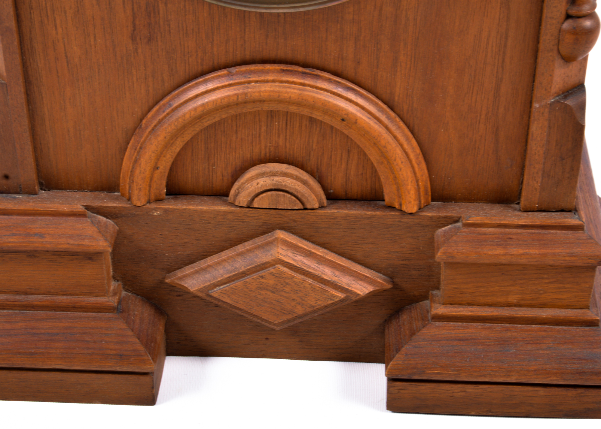 Updated Antique Oak Mantle Clock