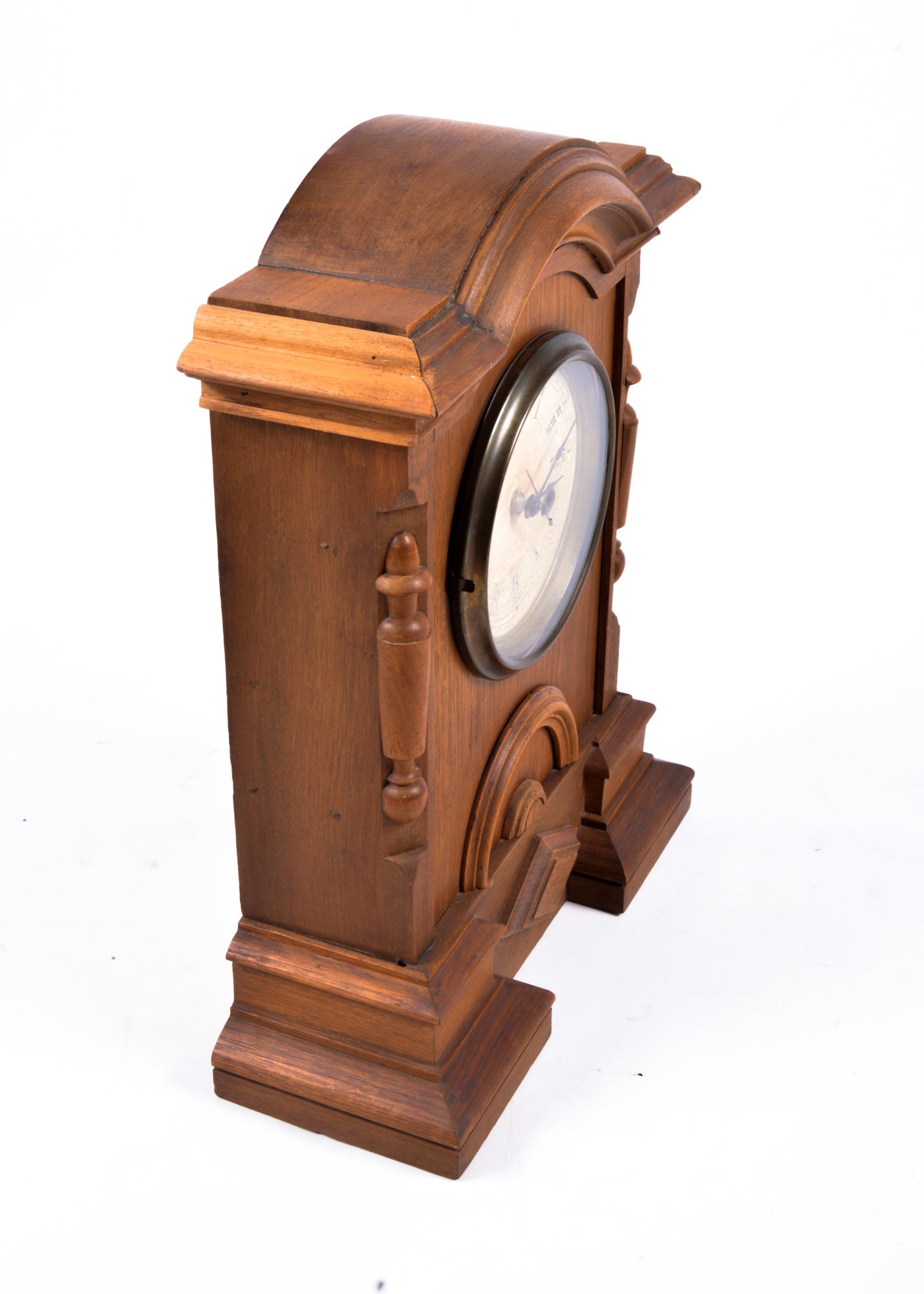Updated Antique Oak Mantle Clock