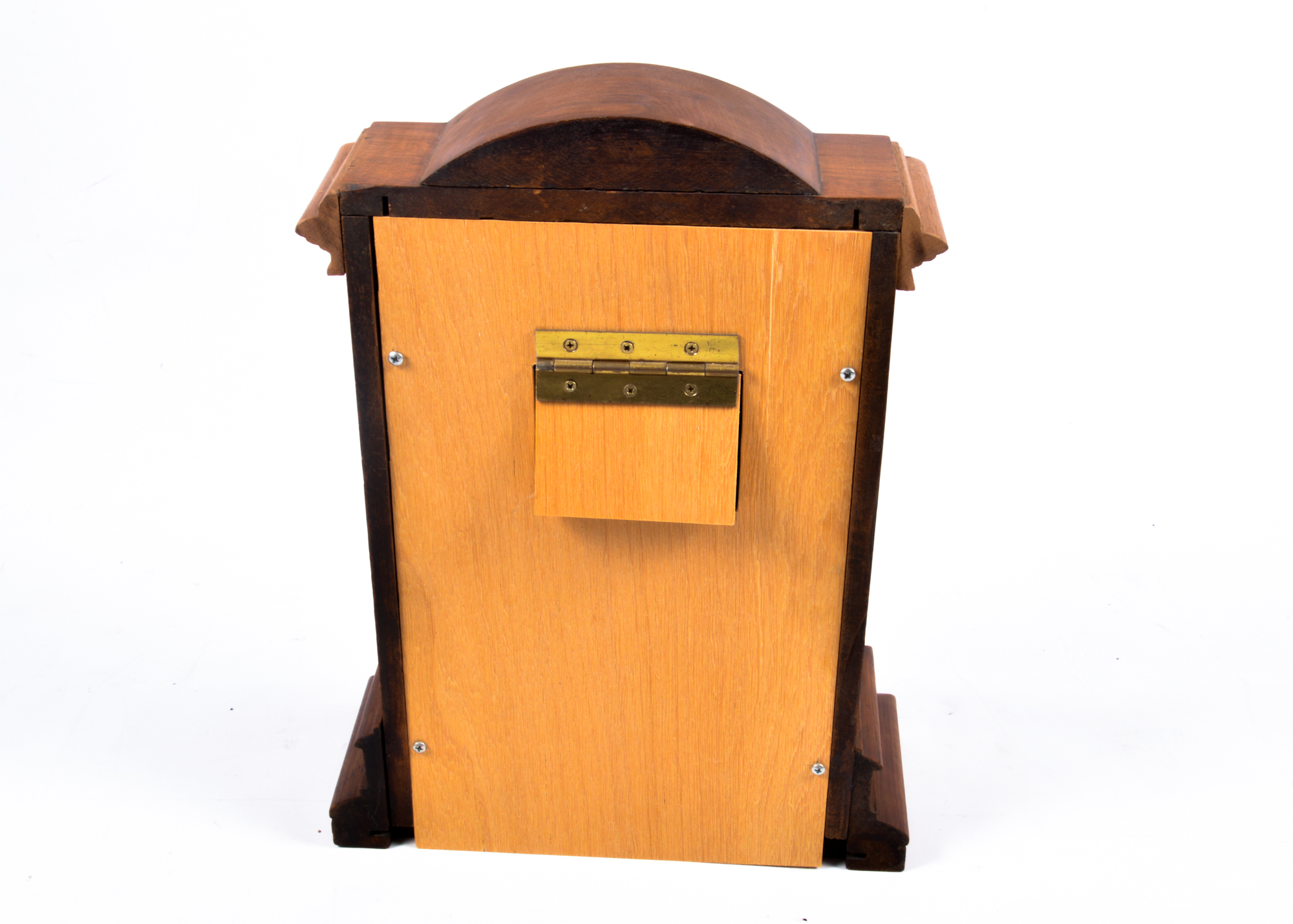 Updated Antique Oak Mantle Clock