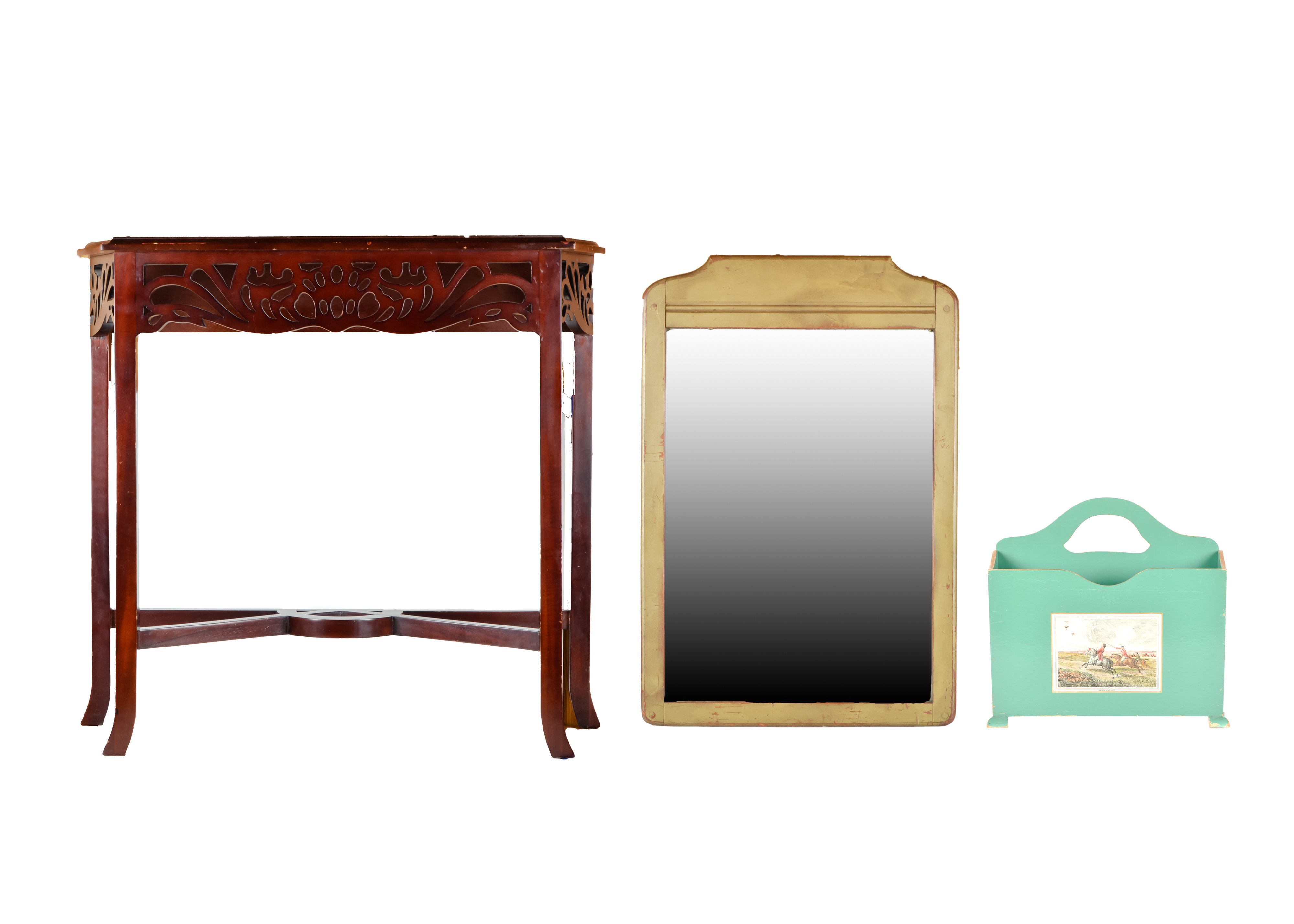 Vintage Sewell Magazine Rack with Accessories