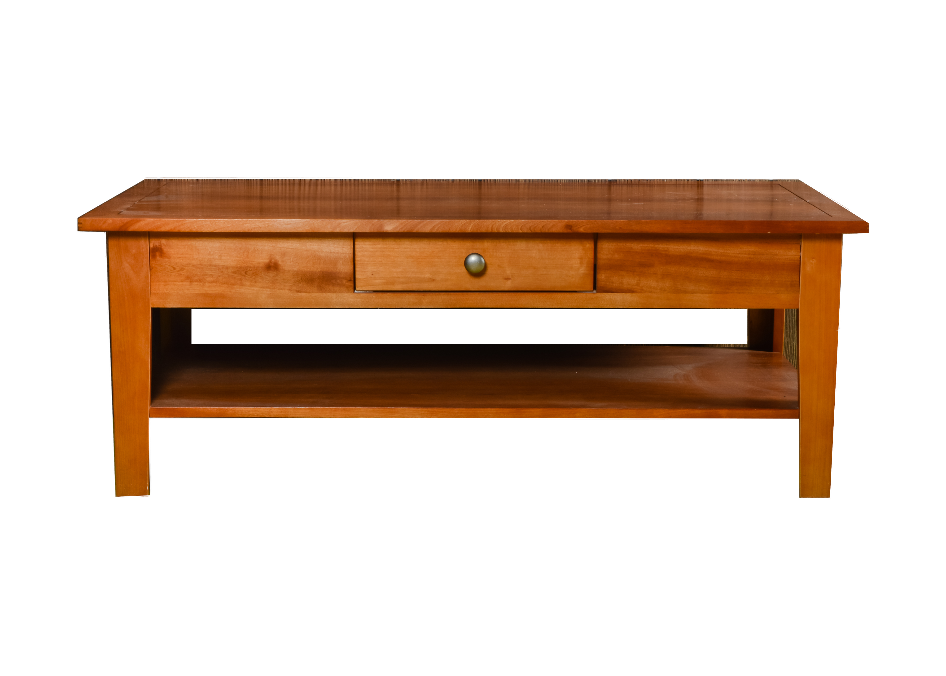 Maple Coffee Table with Lower Shelf