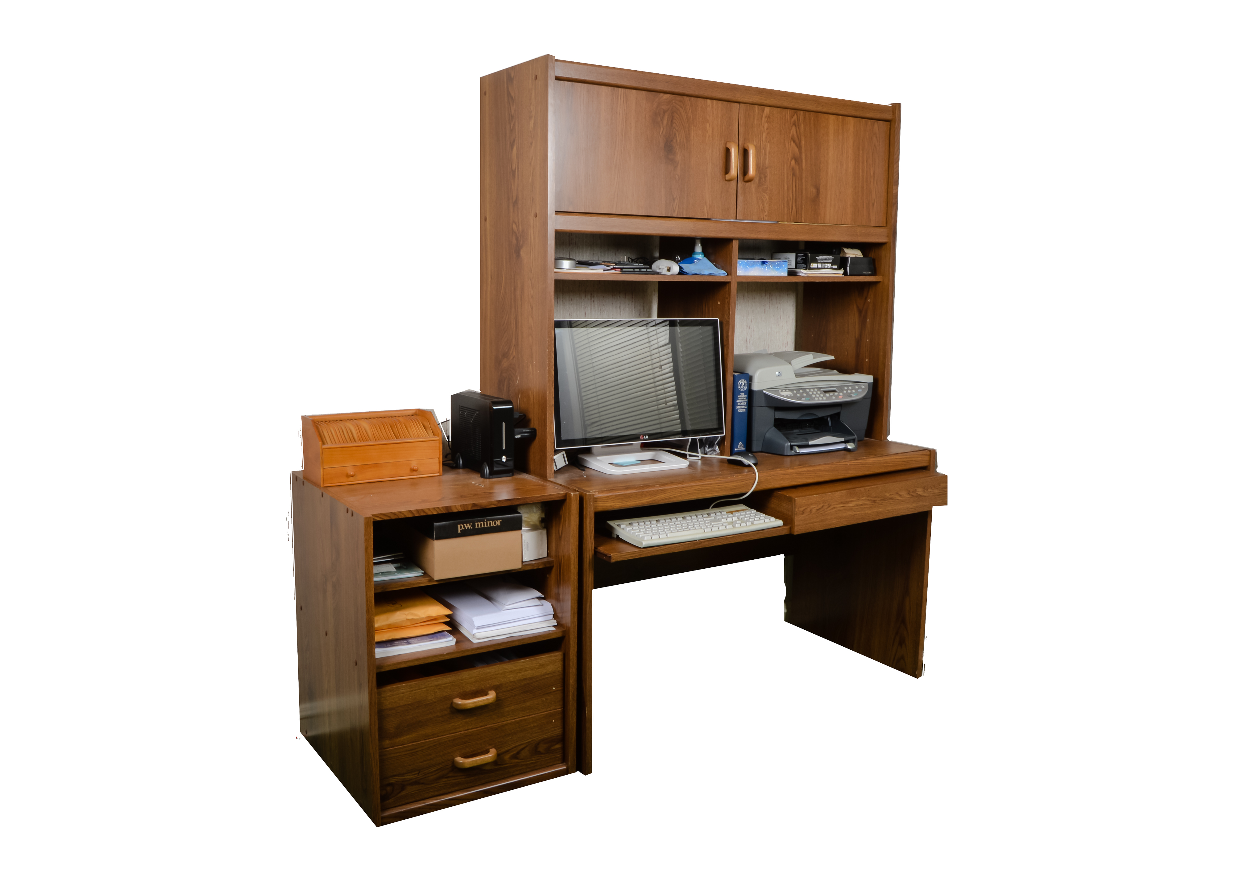 Two Piece Mid-Century Modern Desk Set