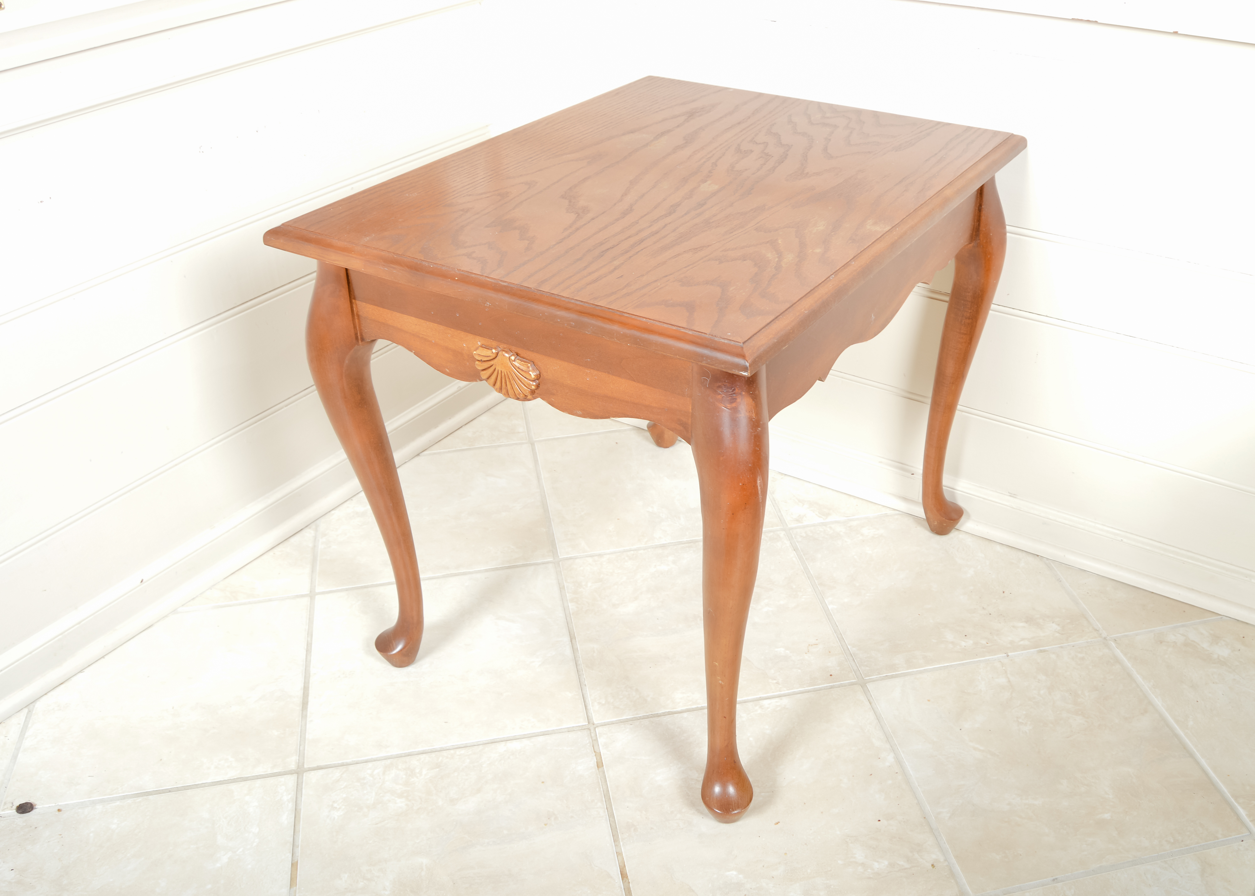 Oak Square End Table