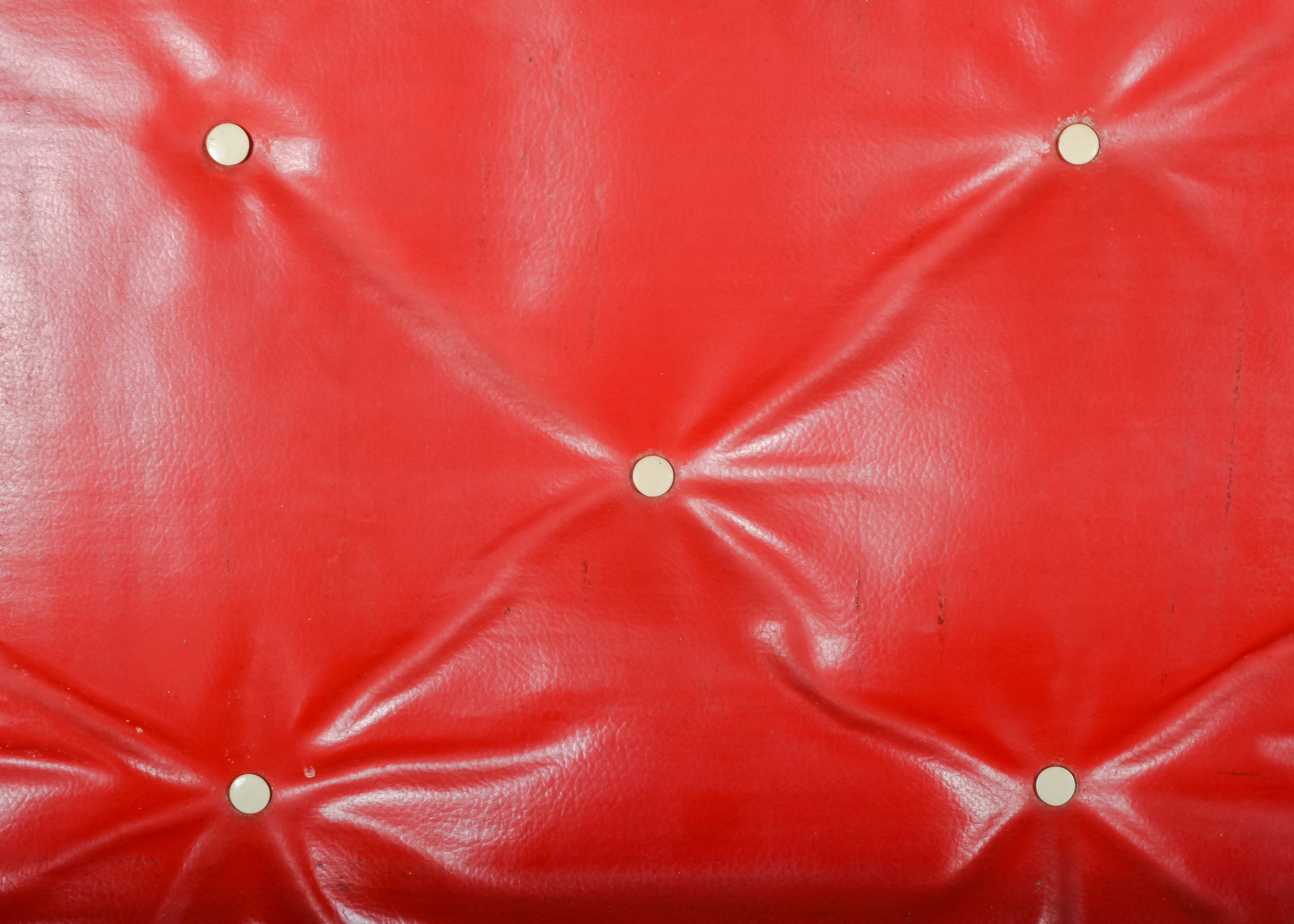 Vintage Red Vinyl Four Piece Sofa