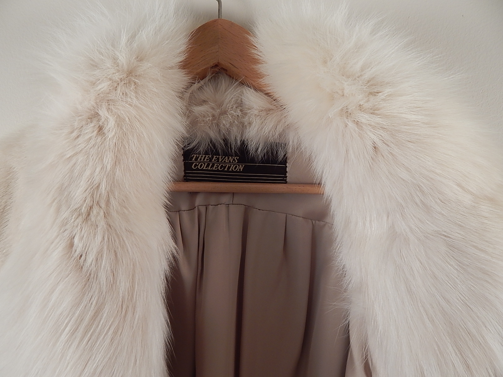 Beautiful Lady's Platinum Mink and Fox Collar Coat