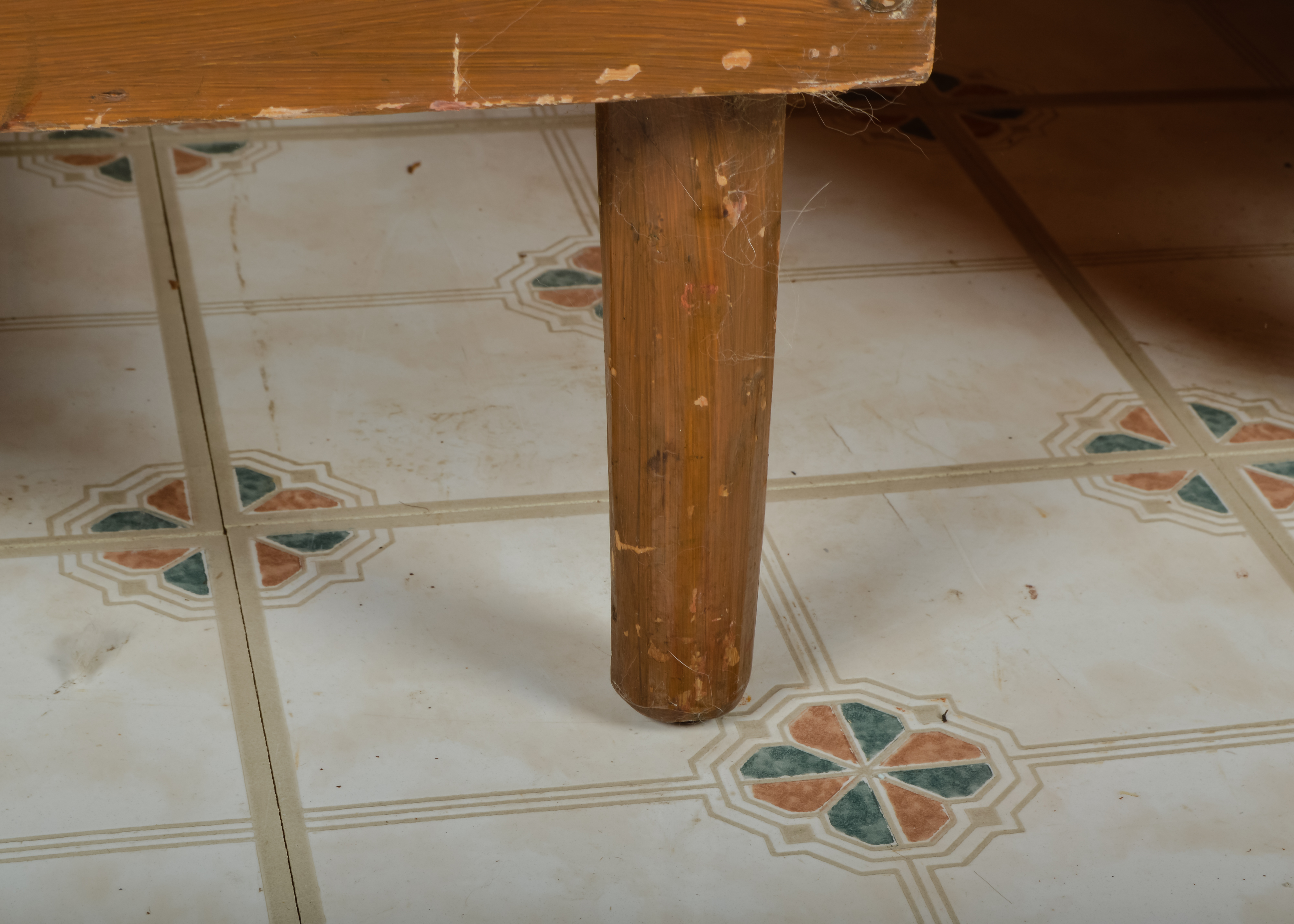 Vintage Red Vinyl Arm Chair with Round Legs