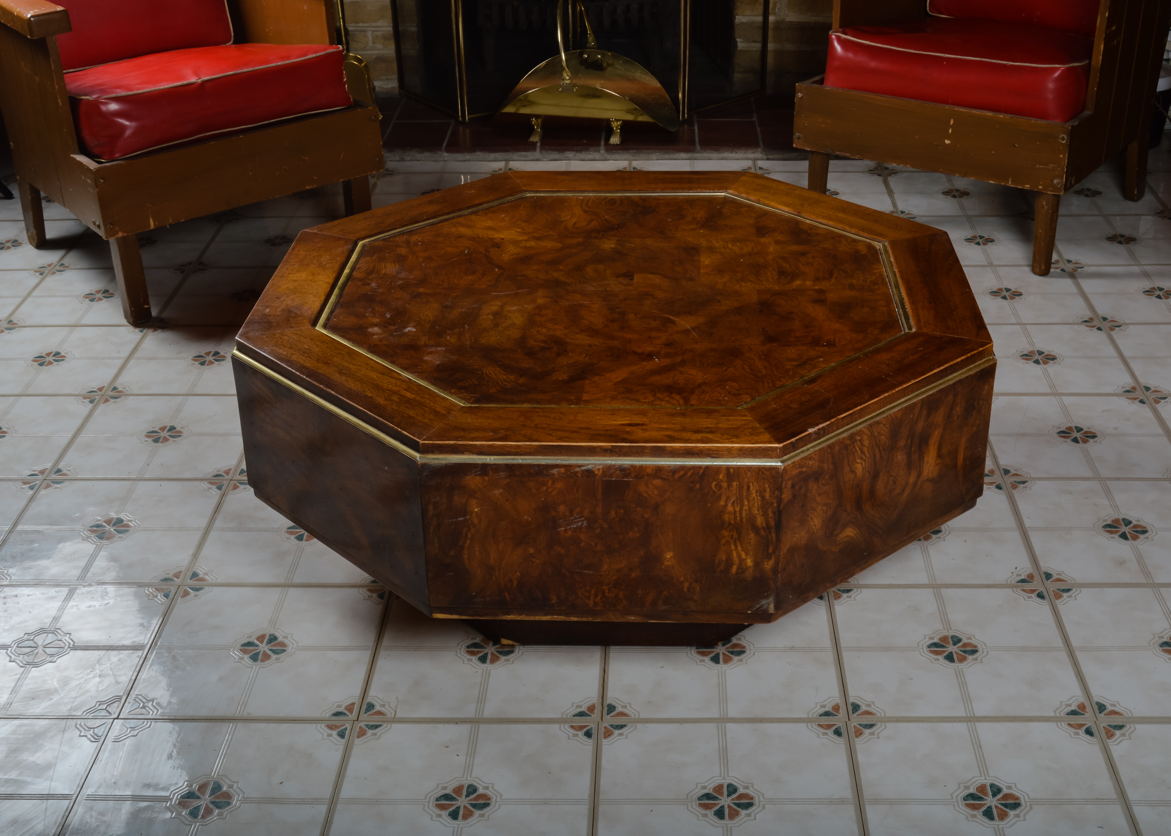 Vintage Octagonal Wooden Coffee Table