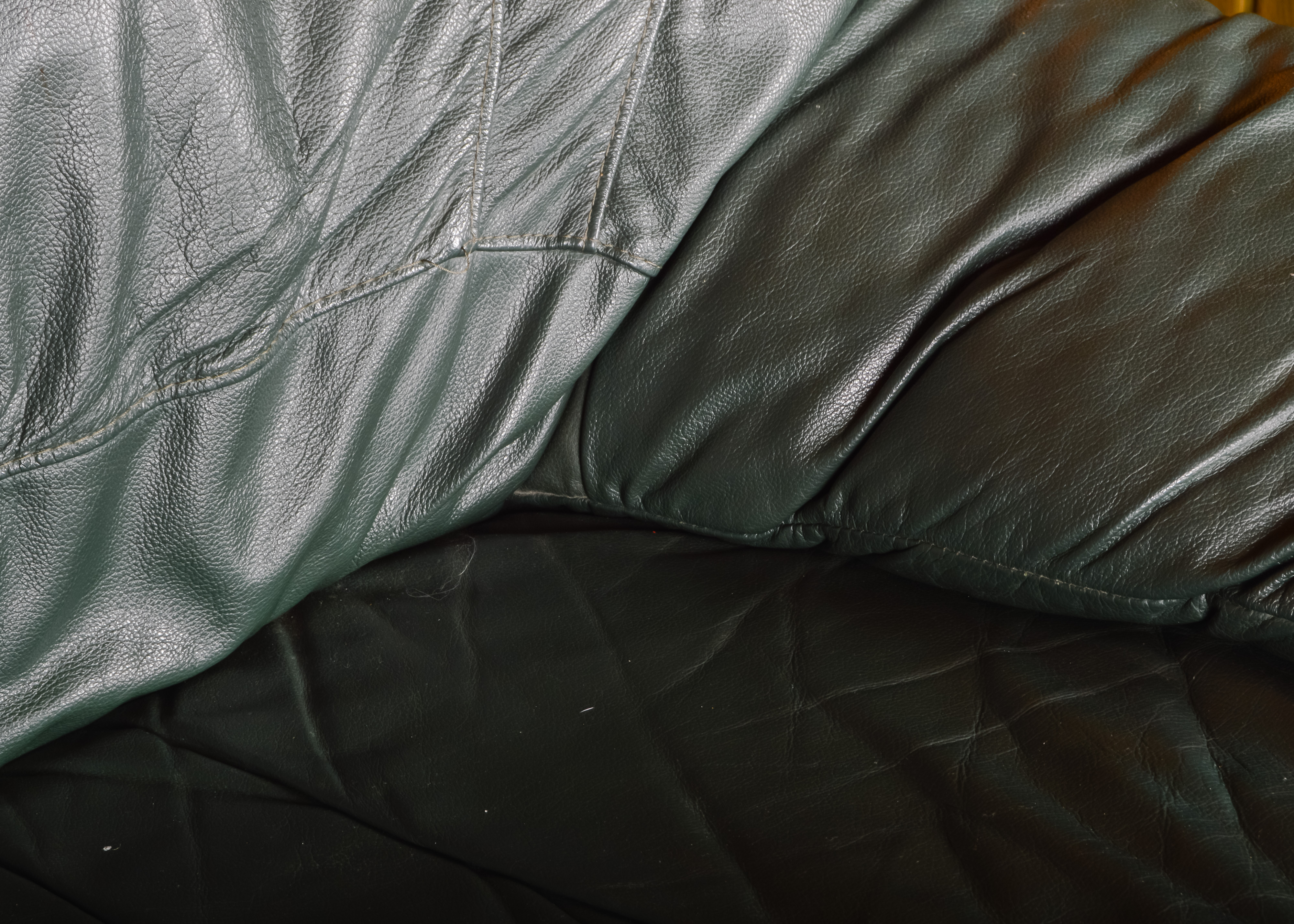 Oversized Green Leather Chair