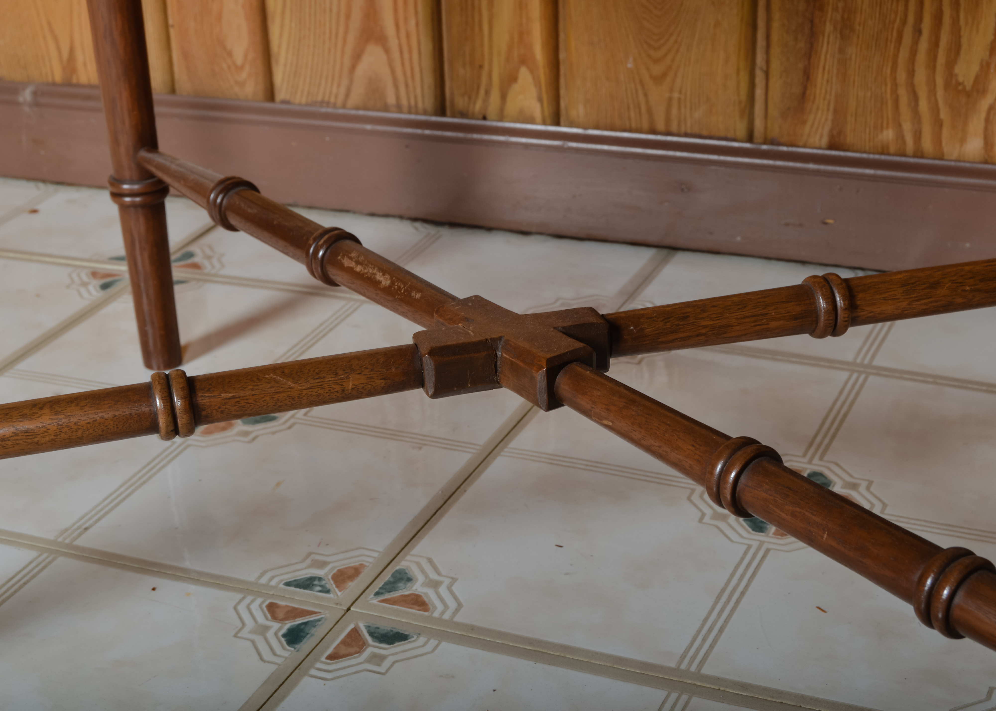 Black Painted Metal Tray Top Side Table