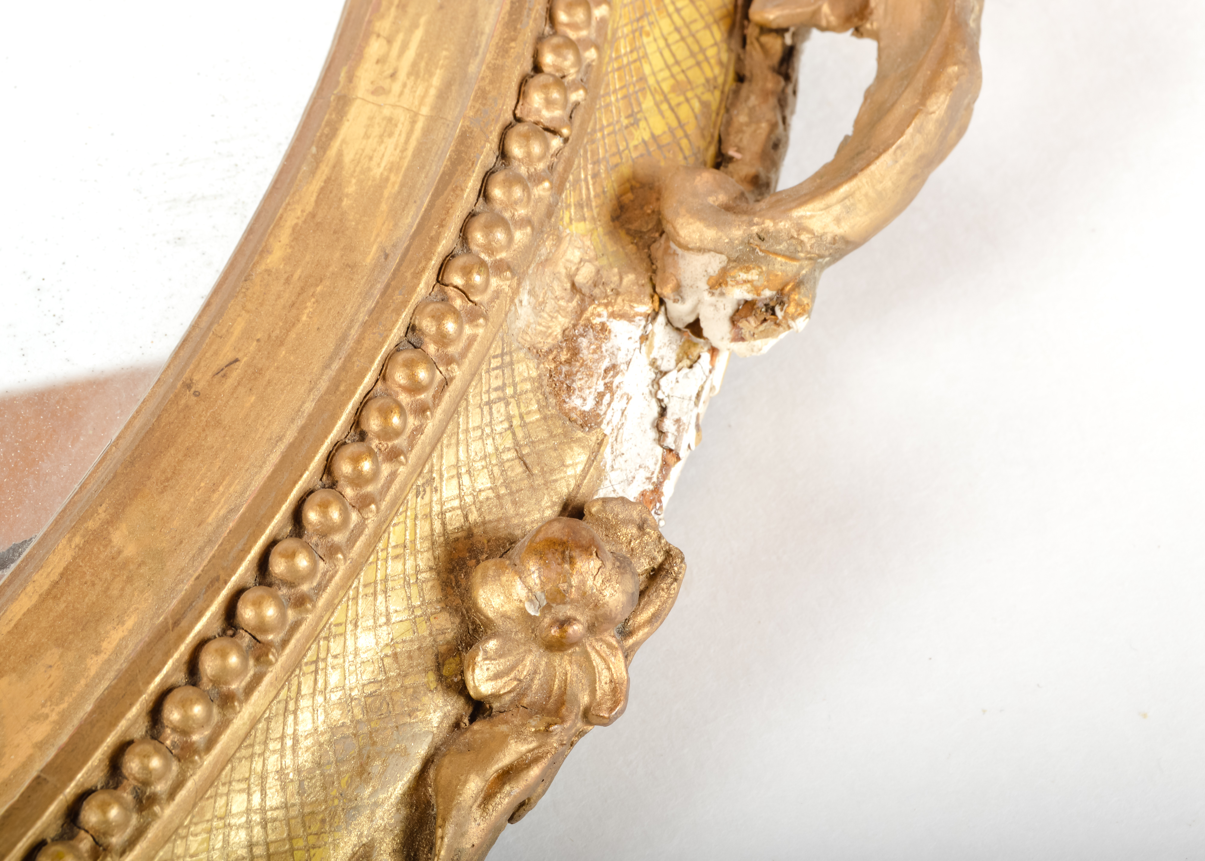 Pair of Antique Mirrored Candlestick Wall Mounts