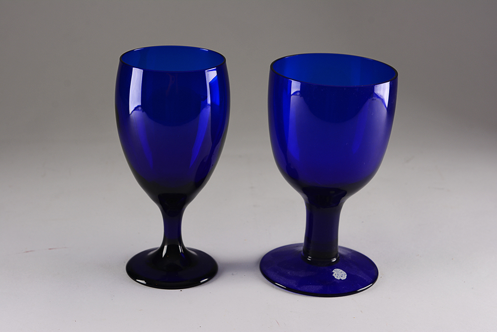 Blue Glass Goblet Stemware