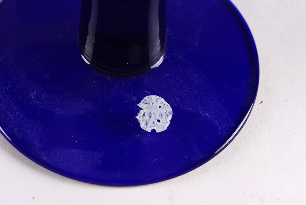 Blue Glass Goblet Stemware