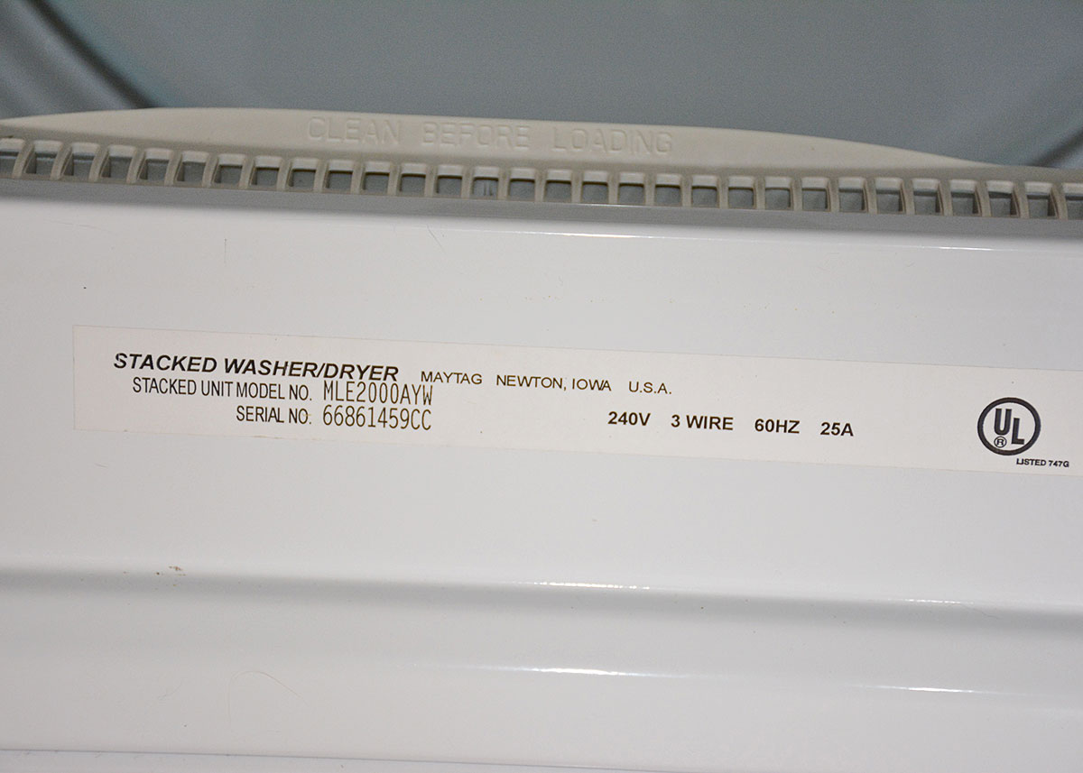 Maytag Neptune Stacked Washer Dryer