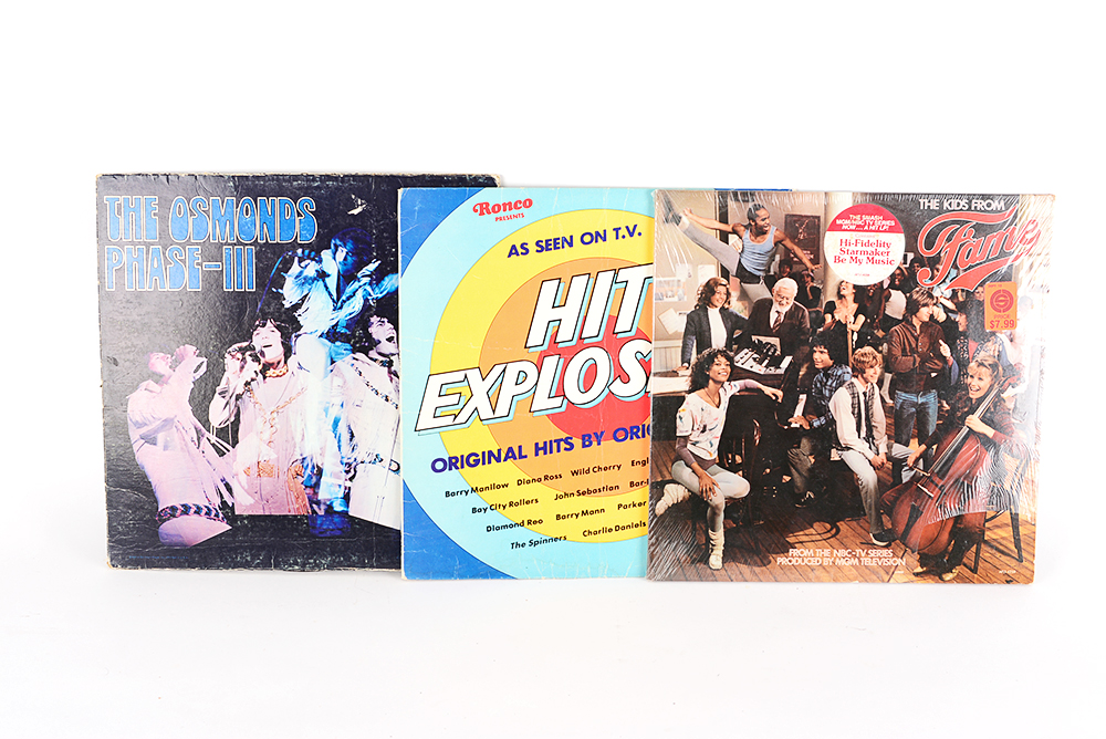 Vintage Vinyl Records Featuring Disco Duck