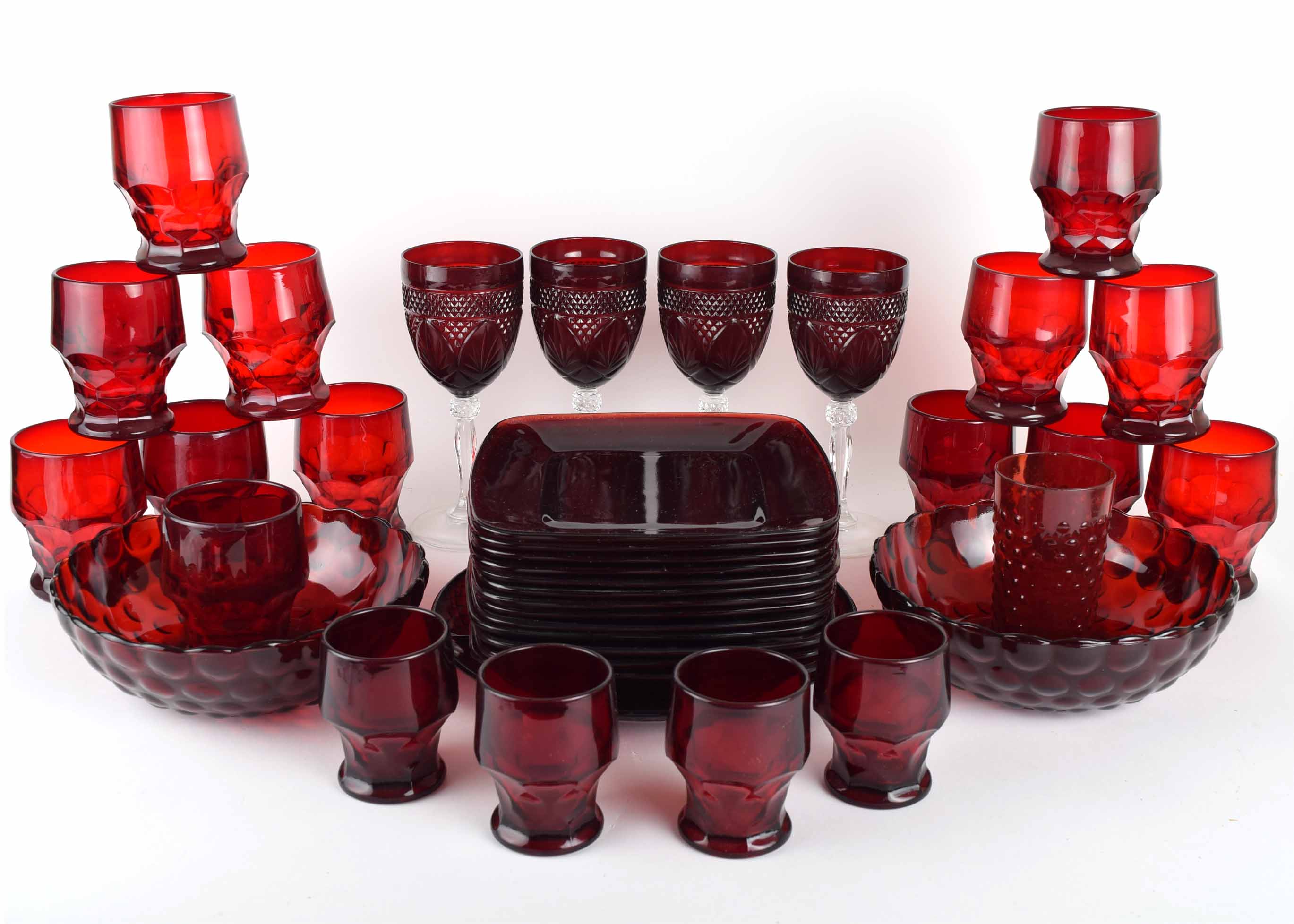 Ruby Glassware Assortment