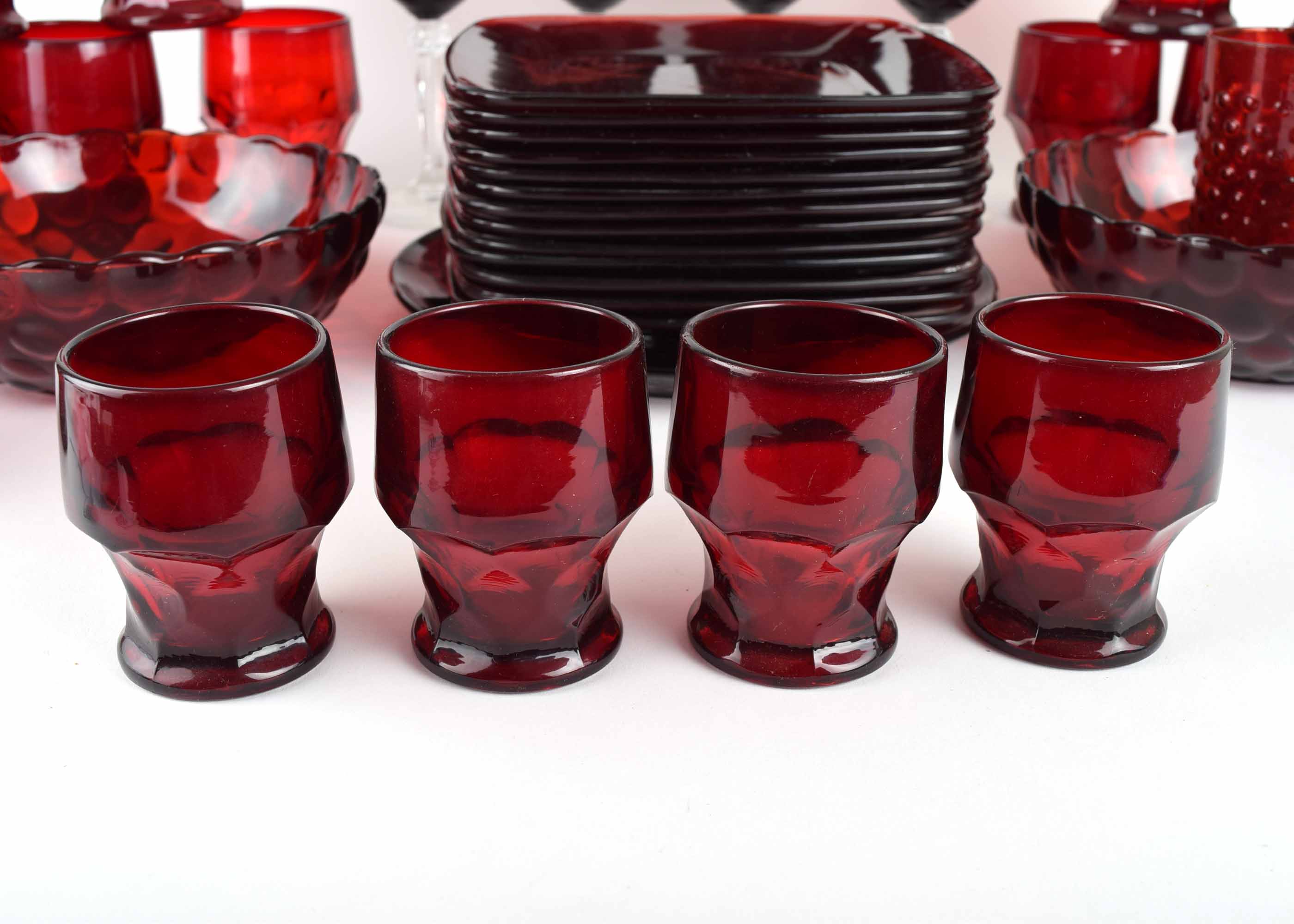 Ruby Glassware Assortment