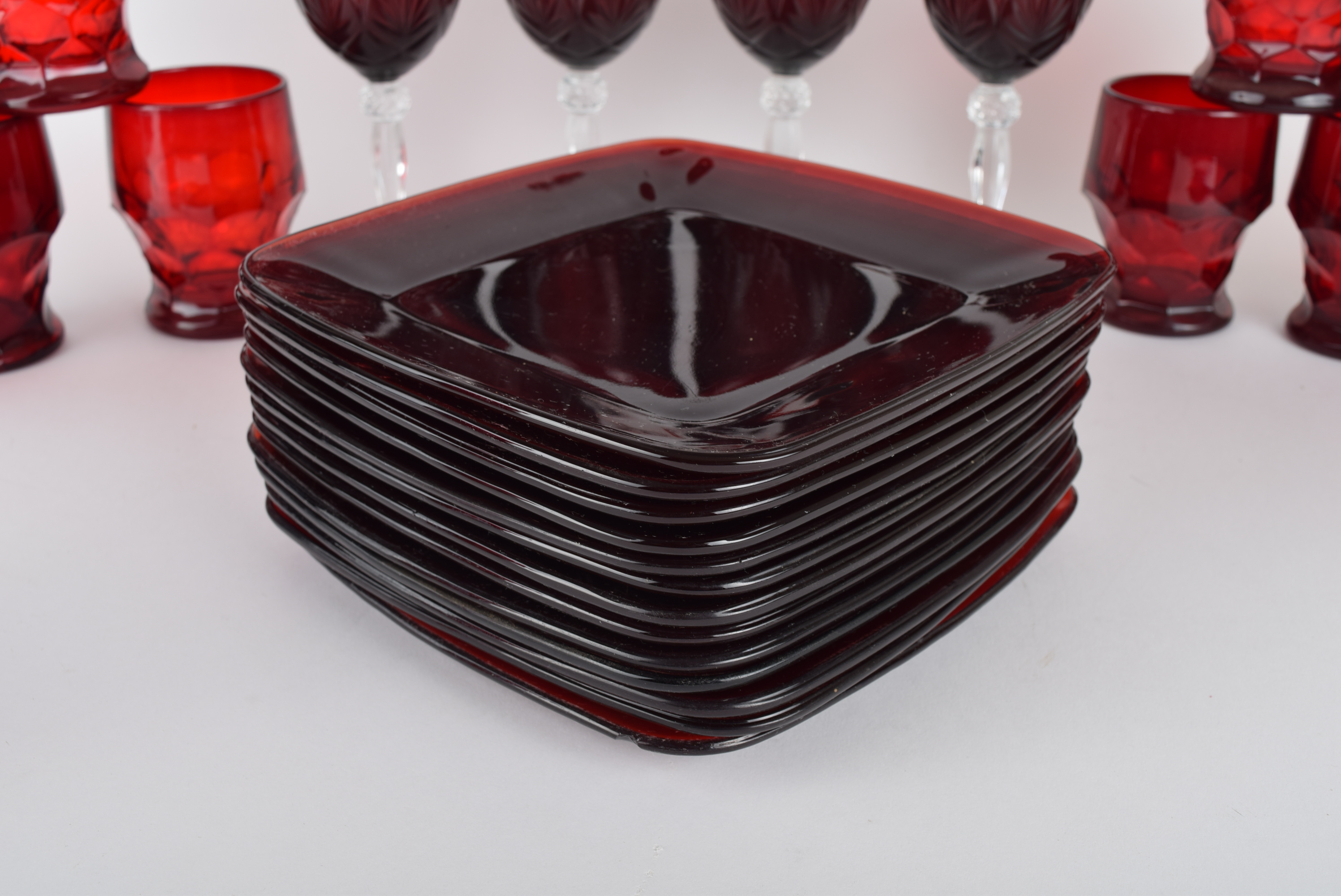 Ruby Glassware Assortment