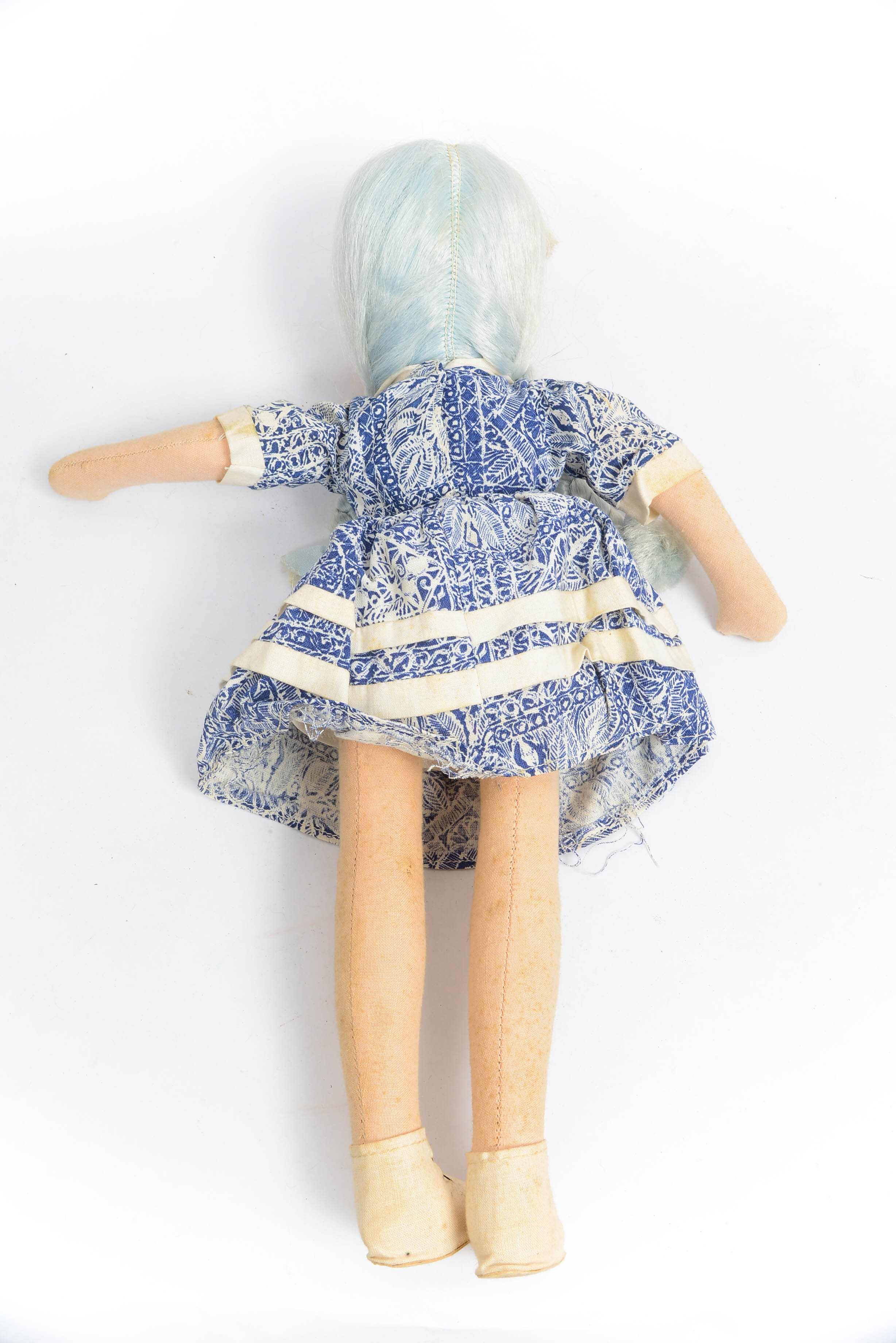 Vintage Wooden Doll Chair With Doll