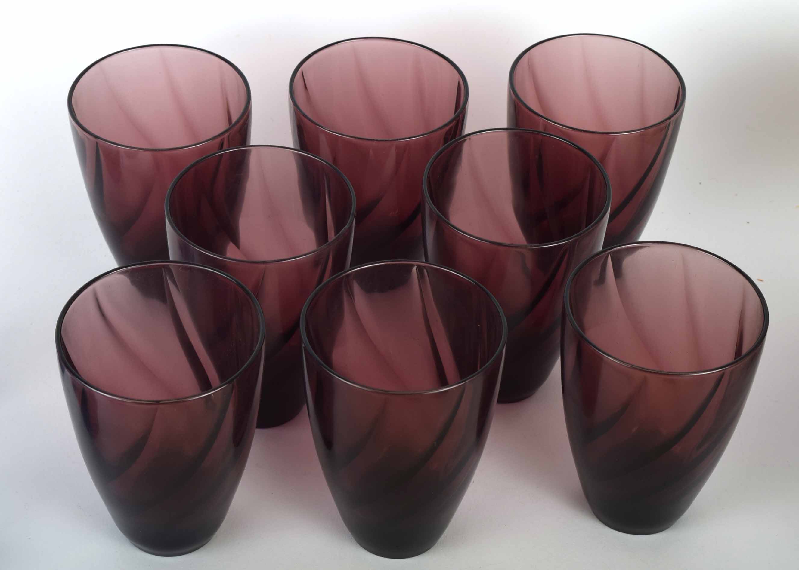 Vintage Colored Drinking Glass Assortment