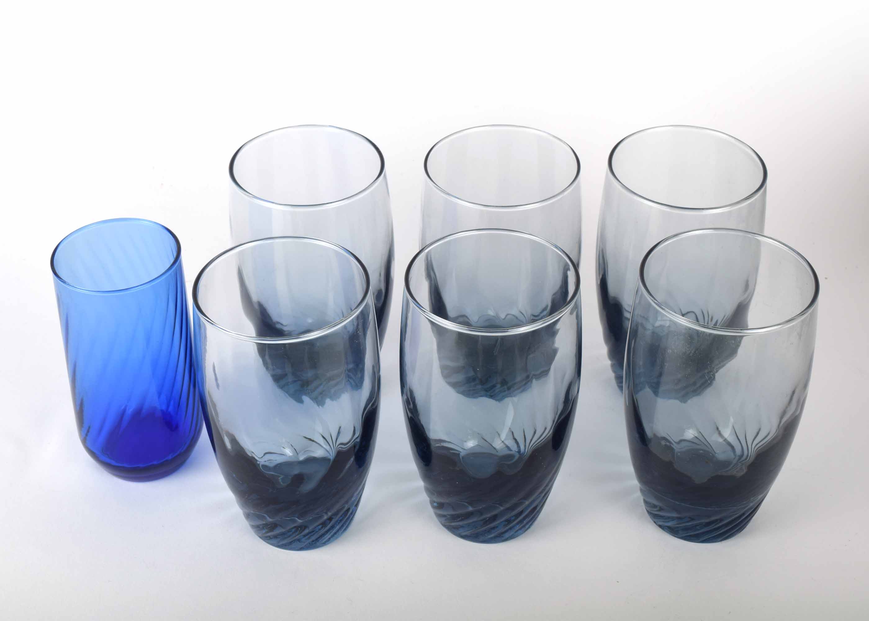 Vintage Colored Drinking Glass Assortment