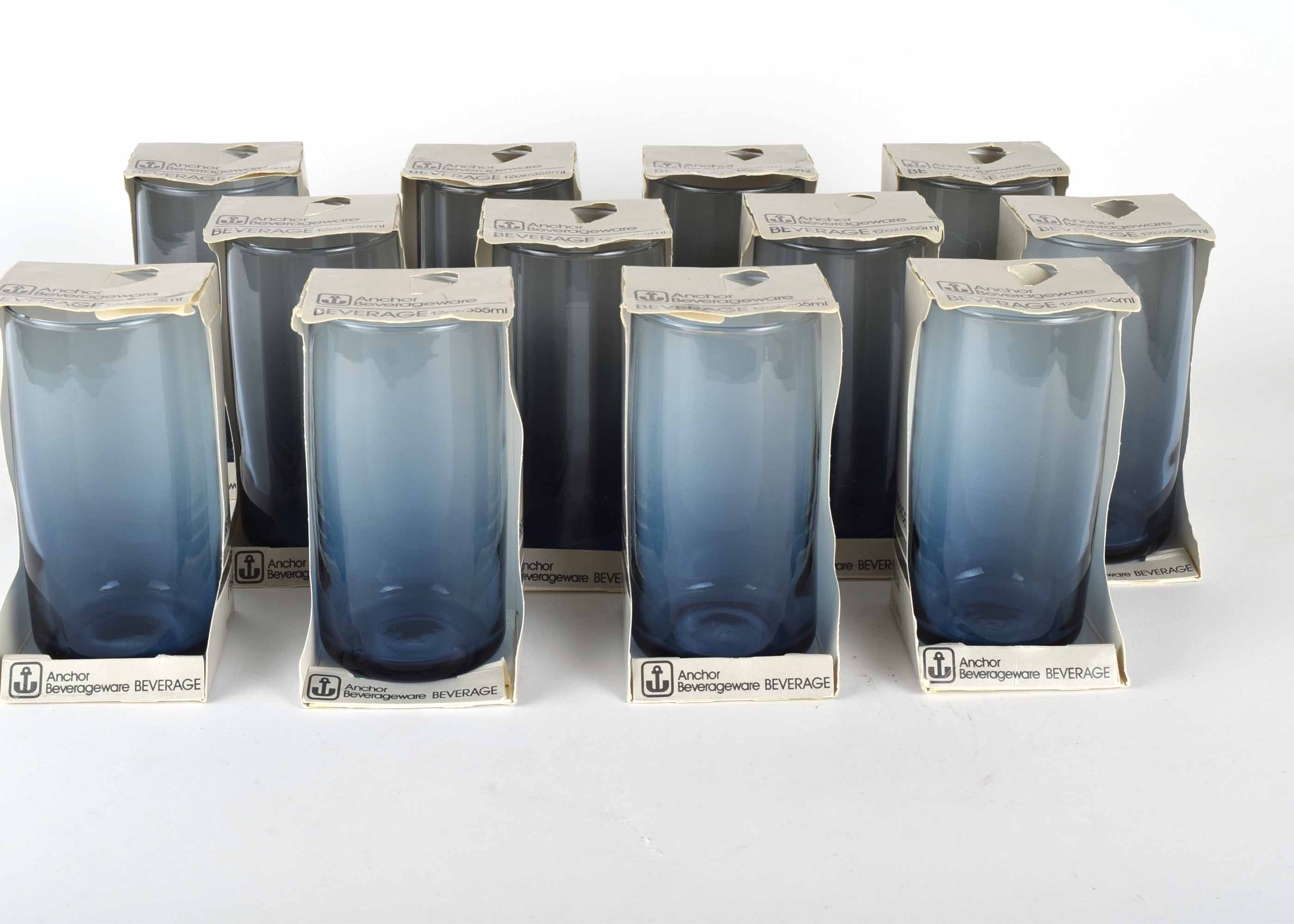 Vintage Colored Drinking Glass Assortment