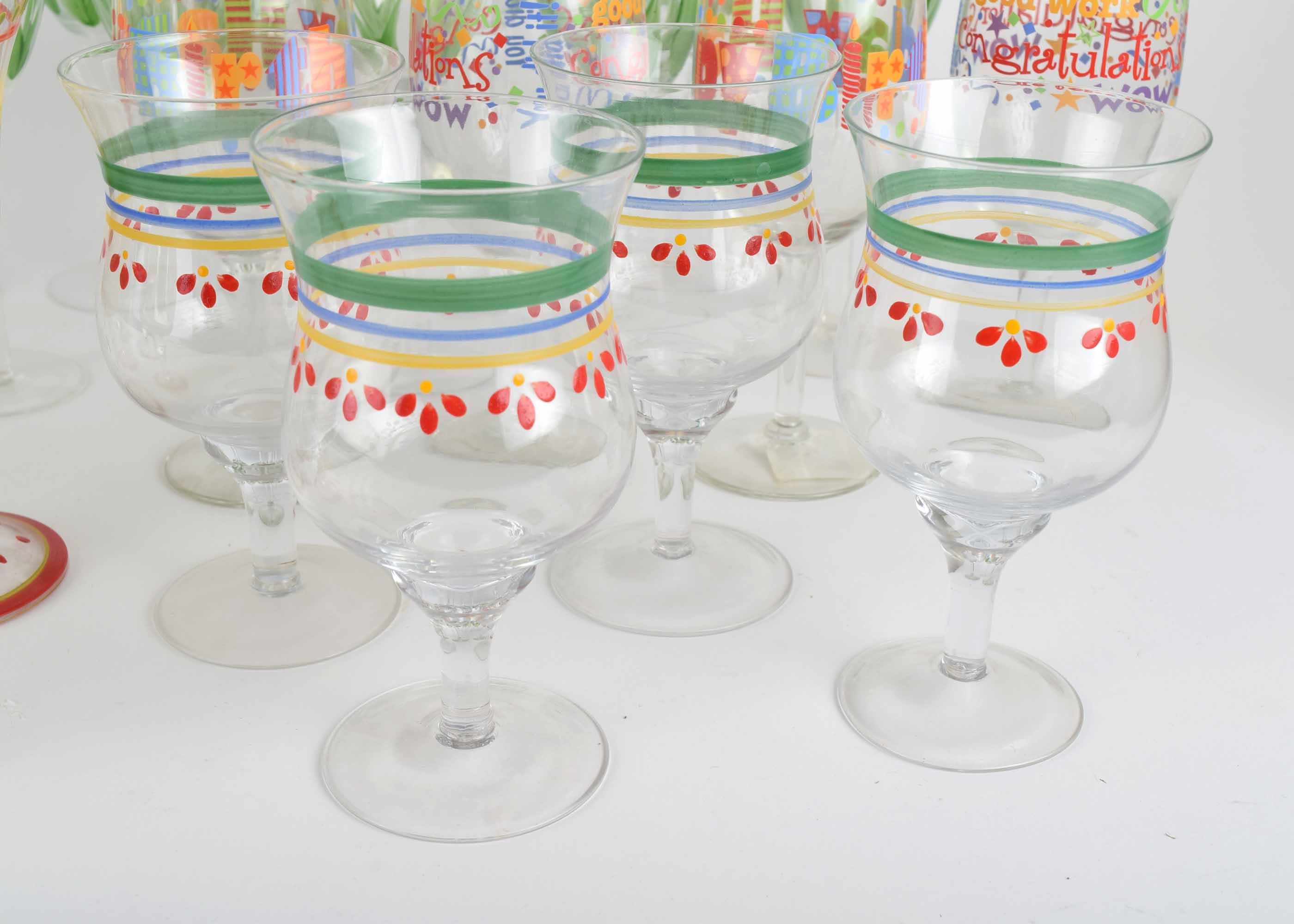 Painted Wine Glass Collection