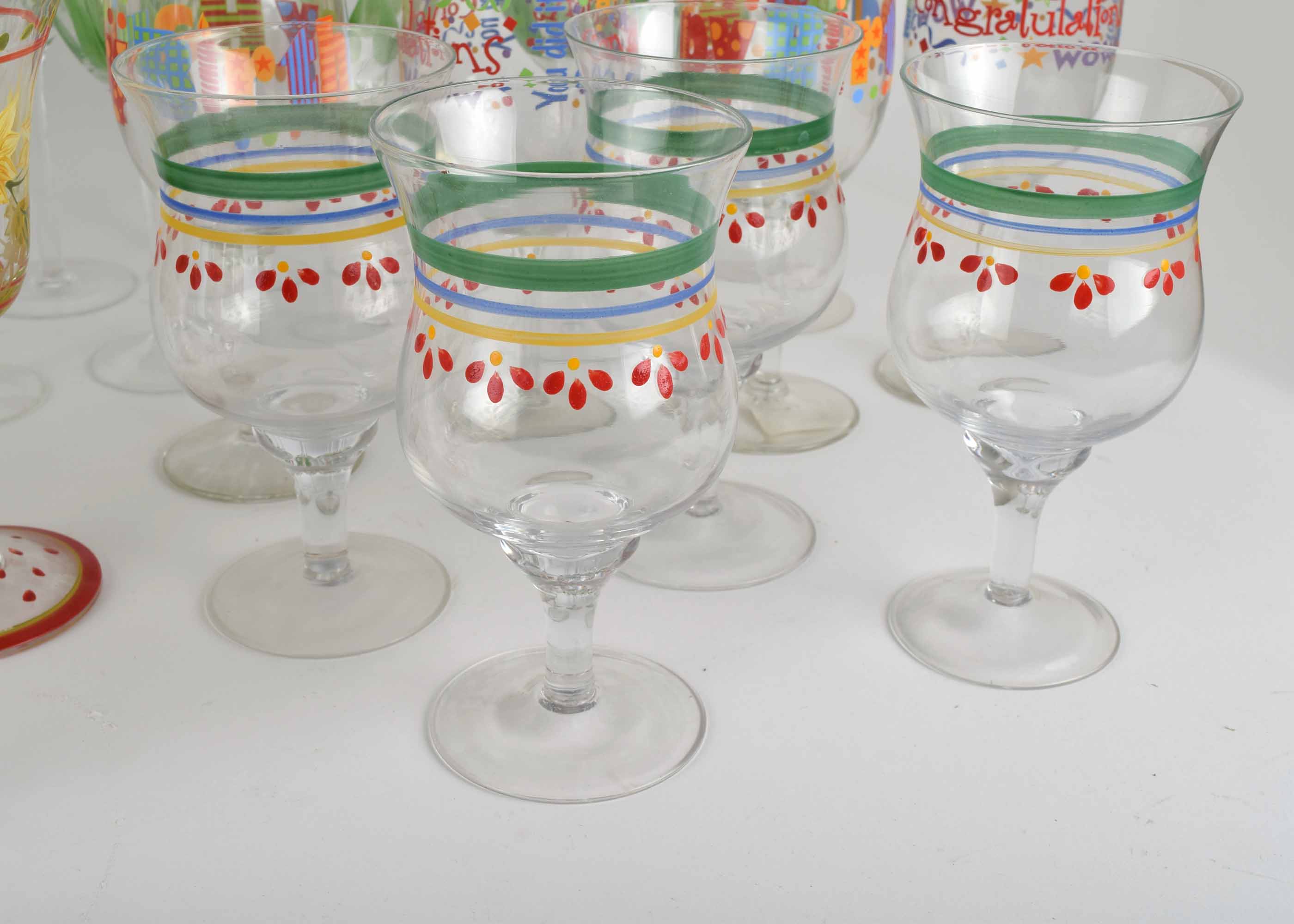 Painted Wine Glass Collection