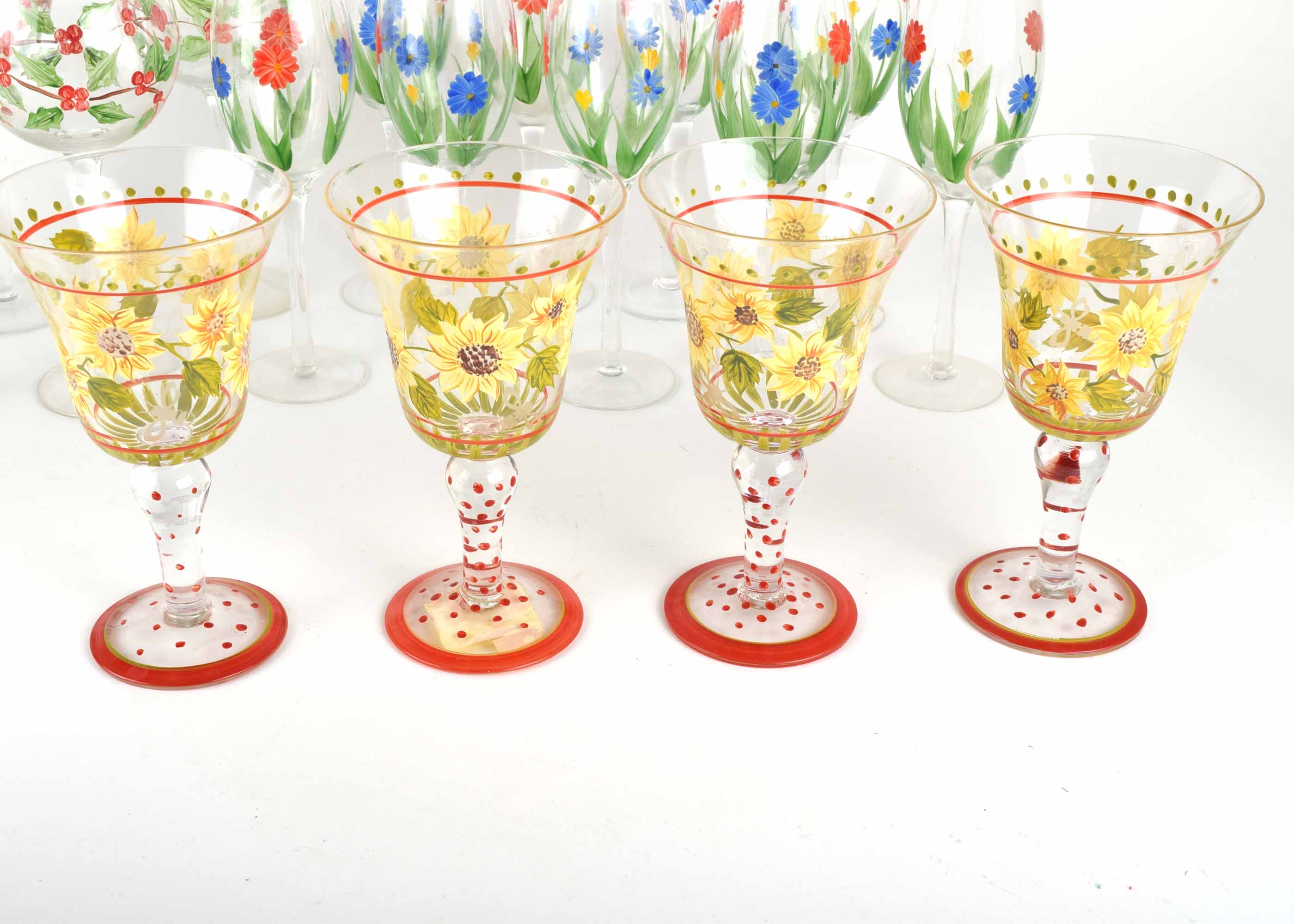 Painted Wine Glass Collection