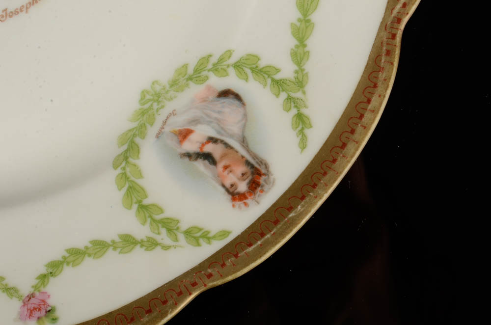 Antique MZ Austria Plates Including Napoleon