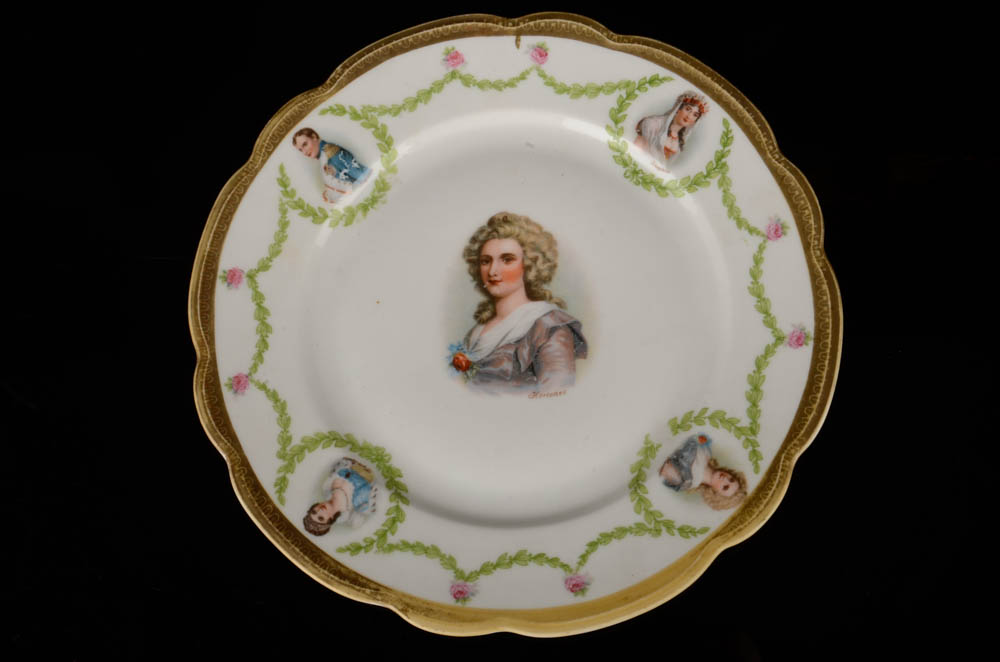 Antique MZ Austria Plates Including Napoleon